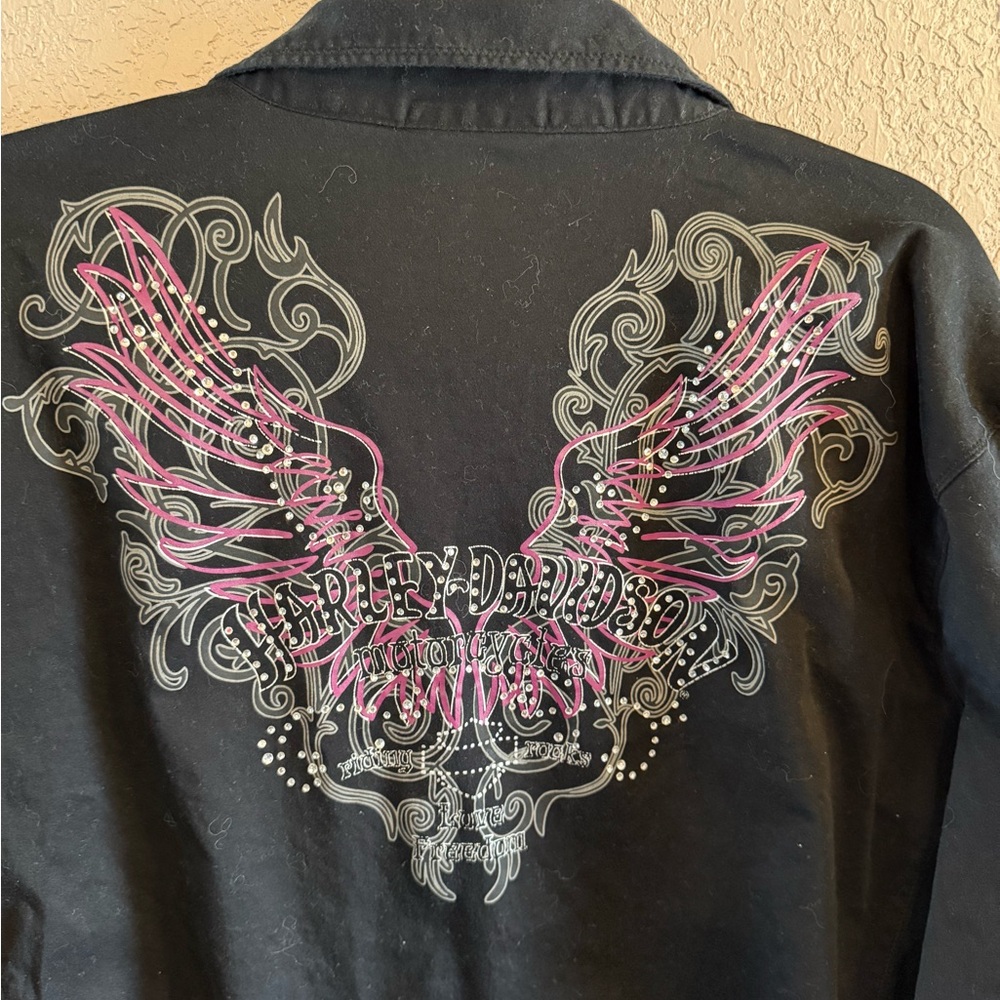 Harley-Davidson Black Button-Up Blouse - Picture 5 of 5